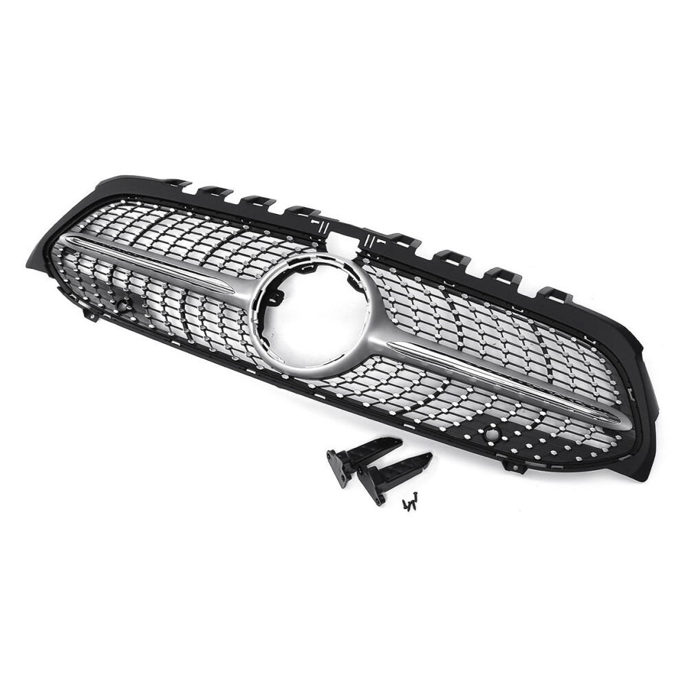 Sliver Diamond Front Grille Grill With Camera For Benz A Class W177 A250 A200 A45 Amg 2019 Silver/Black 4250937559508
