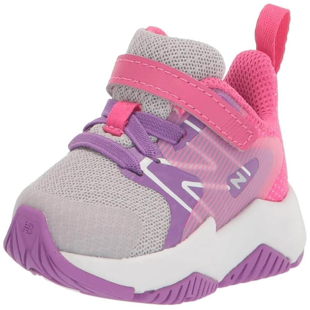 New Balance Kid's Rave Run V2 Hook & Loop Running Shoe  Summer Fog/Mys