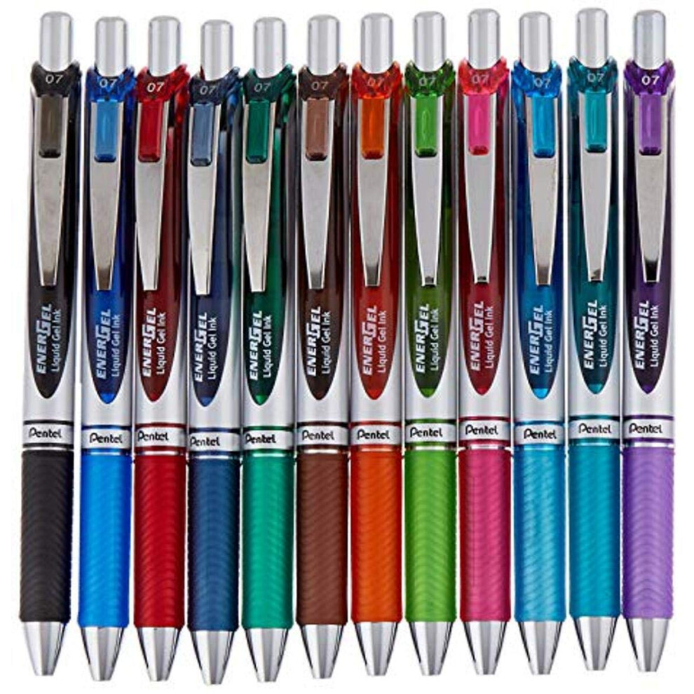 Pentel Gel Ink Pen  EnerGel RTX Retractable (0.7mm) Medium Point  Asso