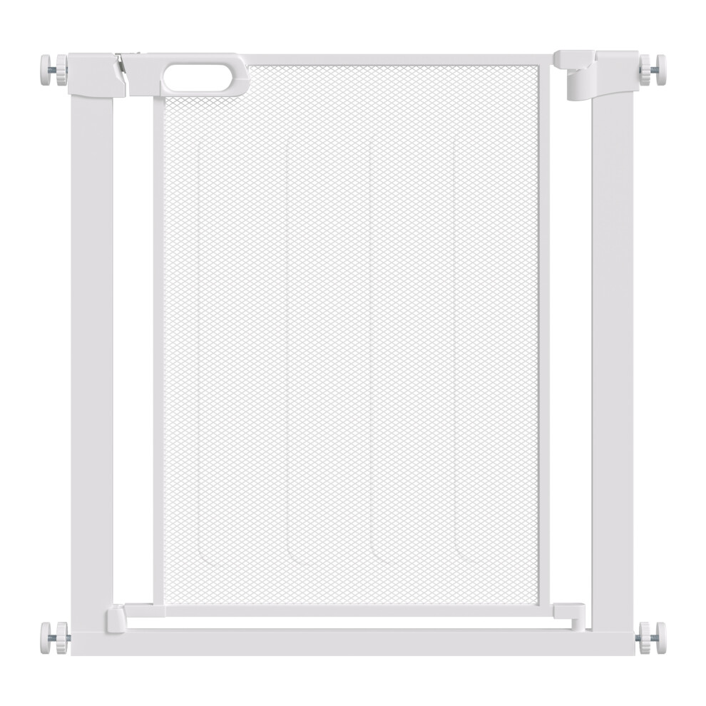PawHut Pet Safety Gate - Pressure Fit - 75-82cm - White - Image 5