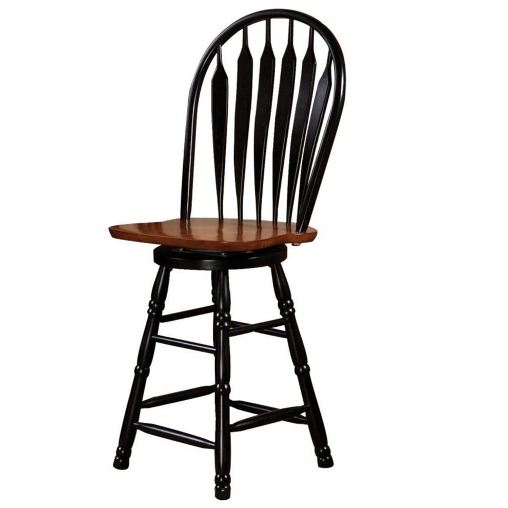 Sunset Trading Black Cherry Selections 24 Swivel Barstool | Counter