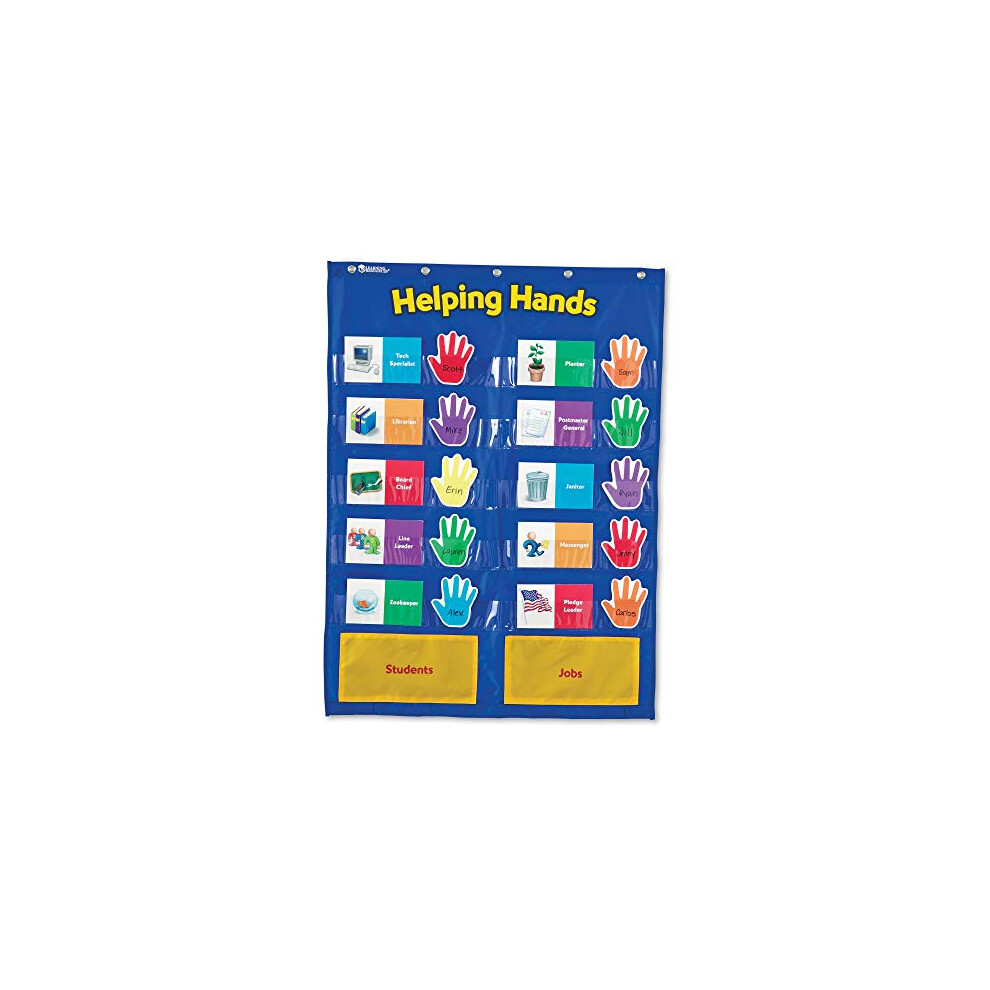 Learning Resources Helping Hands Pocket Chart  Classroom Organization