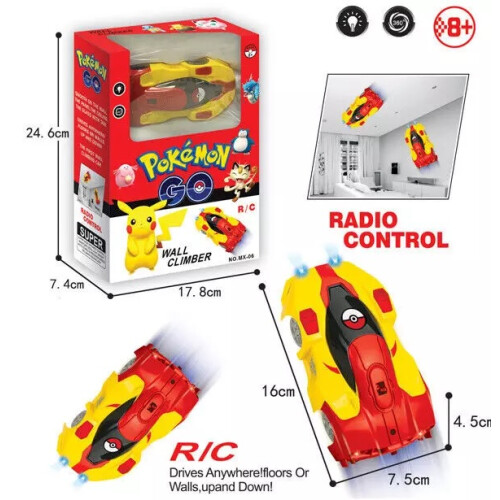 Pokemon Wall Climbing Remote Control RC Climber Floor Racing Stunt Car 2