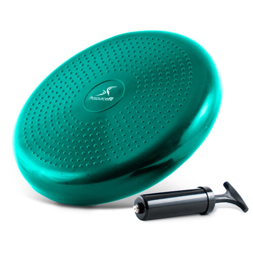 ProsourceFit Disco di Equilibrio Core, 14" Diametro con Pompa per Migliorare Postura e Stabilità, Verde