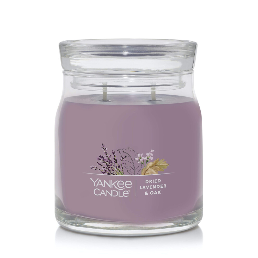 Yankee candle Dried Lavender  Oak Scented  Signature 13oz Medium Jar 2