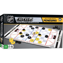 MasterPieces Family Game - NHL Pittsburgh Penguins Checkers - Officially Licensed Board Game for Kids & Adults