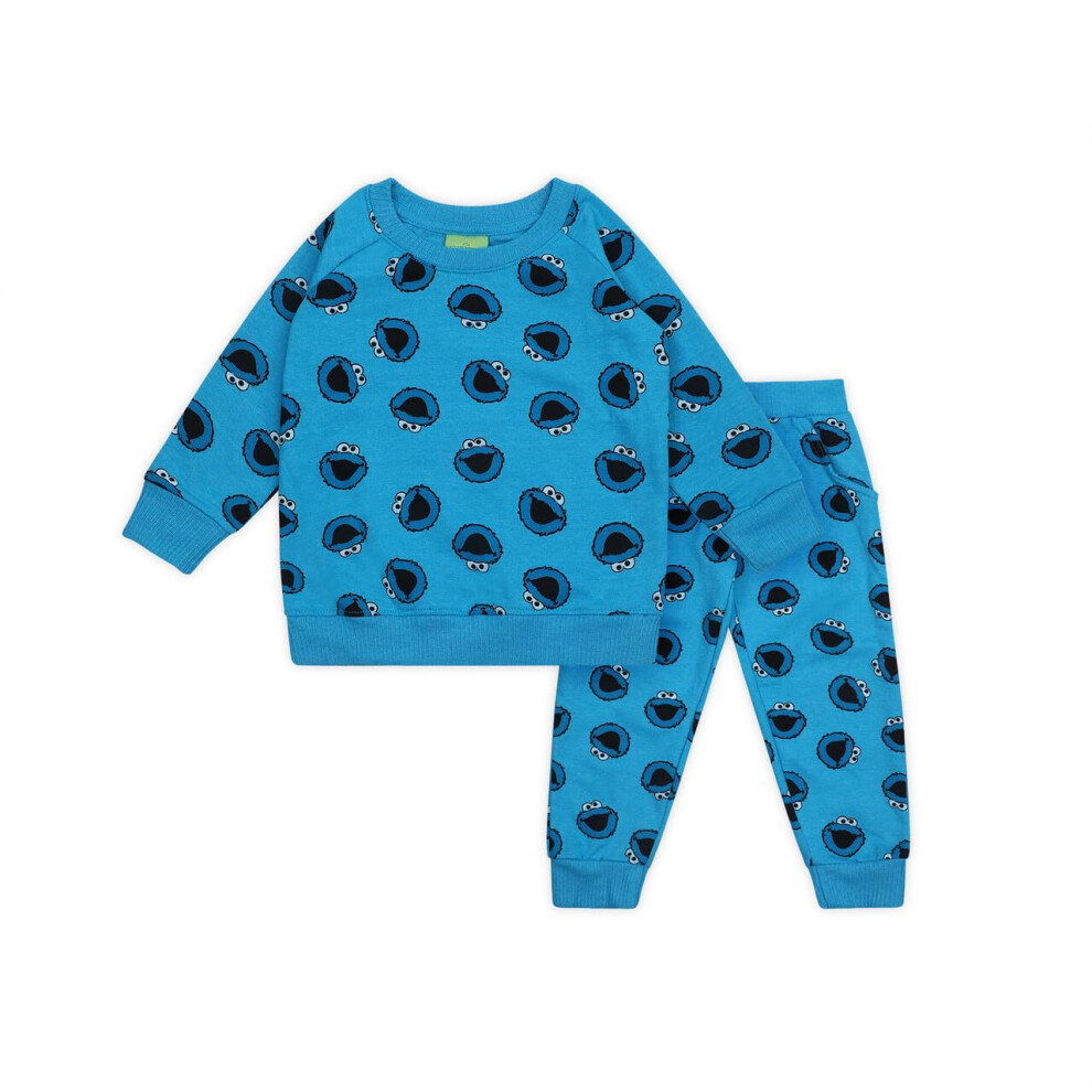 Sesame Street Elmo and Cookie Monster Boys Long Sleeve Shirt and Jogge