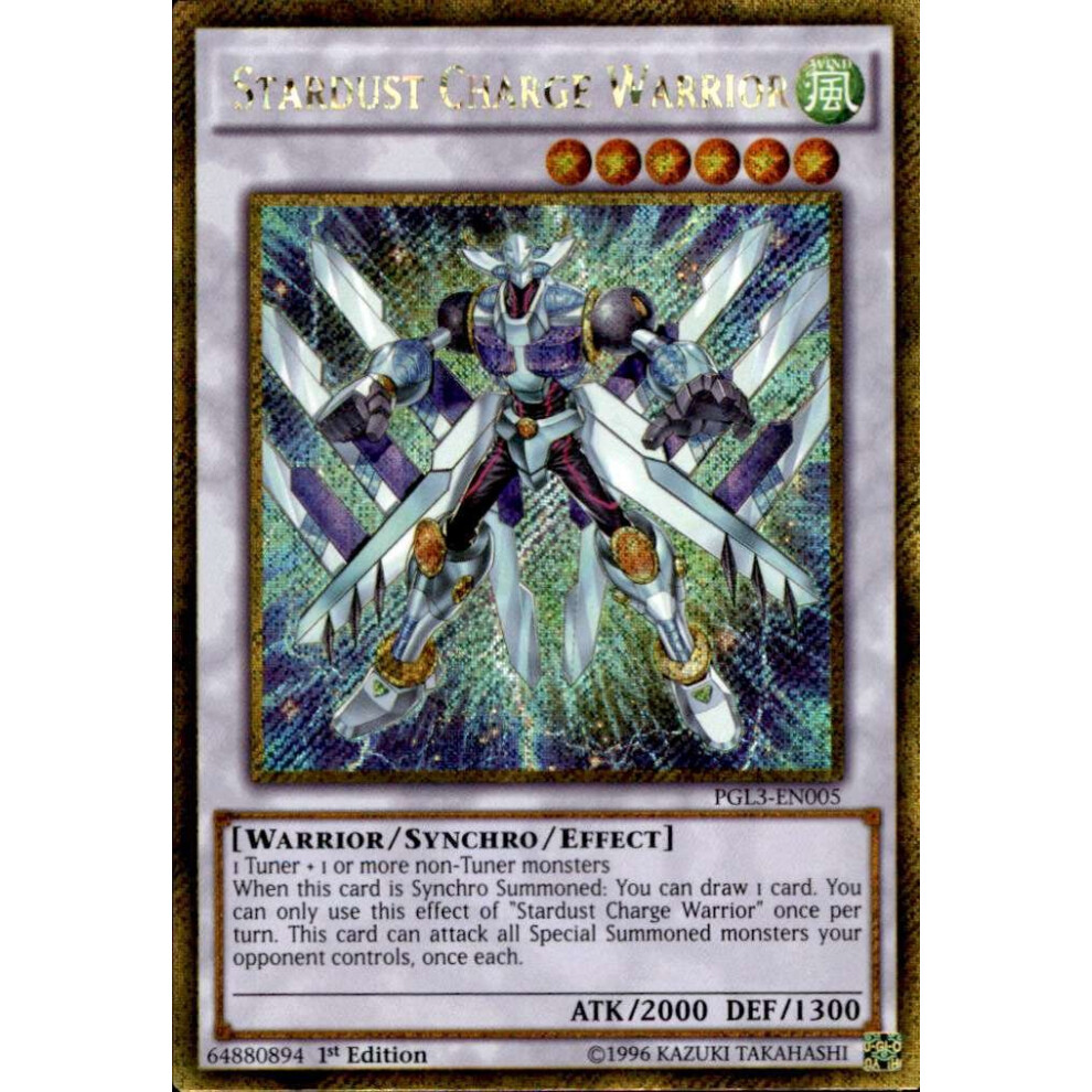 Yu-Gi-Oh! - Stardust Charge Warrior (Pgl3-En005) - Premium : Infin Gold