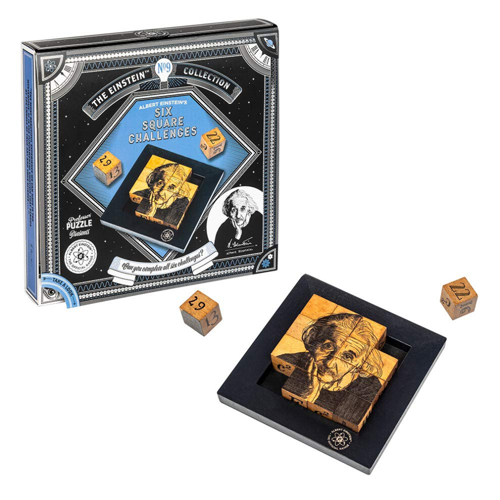 Professor Puzzle The Einstein Collection Six Square Challenges - Tricky Puzzle Set - 3D Size 3