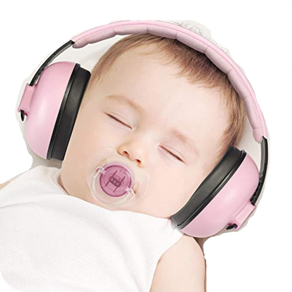 Casque anti-bruit Mumba pour b?b?s et tout-petits - Earmuffs roses pour enfants de 3 ? 24 mois, protection auditive optimale.