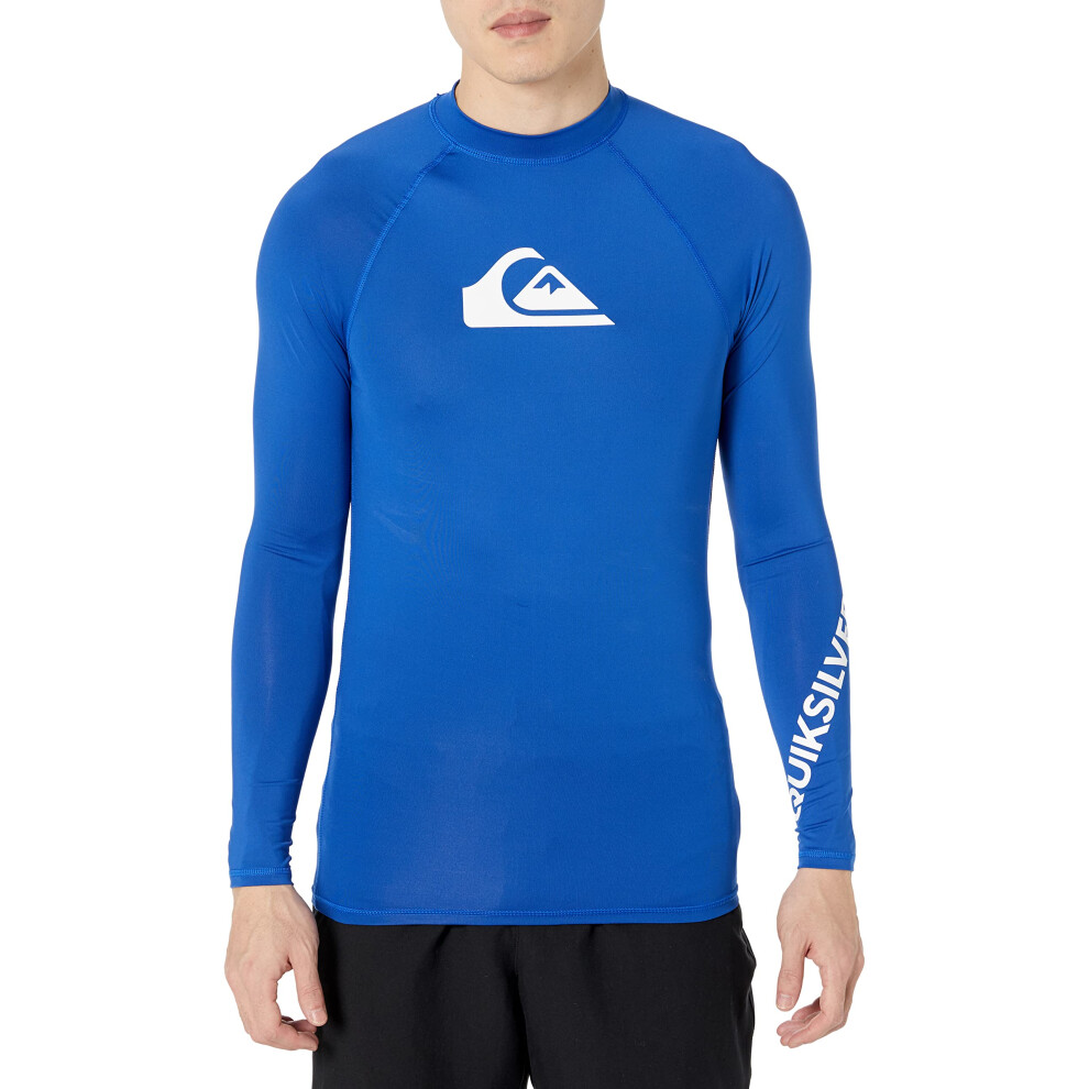 Quiksilver Mens Standard All Time Long Sleeve Rashguard UPF 50 Sun Pro