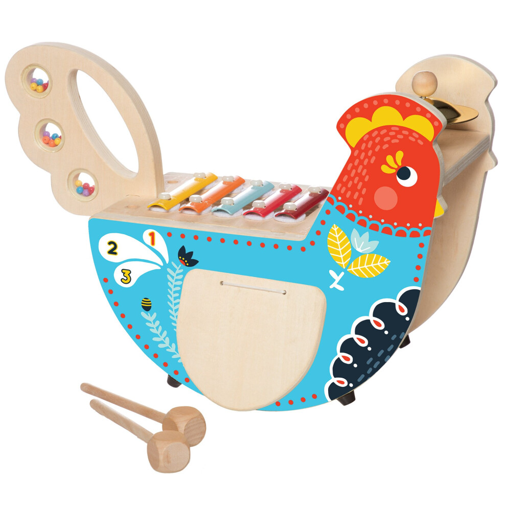 Photos - Musical Toy Manhattan Toy Musical Chicken Wooden Instrument for Toddlers with Xylo