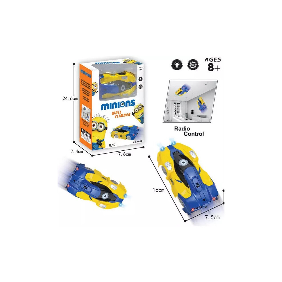 Sammar Gifts Minions Wall Climbing Remote Control Rc Climber Floor Racing Stunt Car