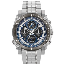 Bulova Men's Precisionist Stainless Steel and Grey Ion-Plated 8-Hand C