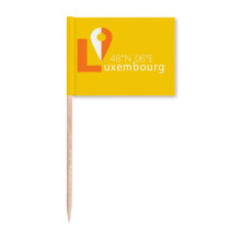 Luxembourg Geography Coordinates Trave Toothpick Flags Marker Topper Party Decoration