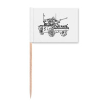 Military Art Deco Fashion Toothpick Flags Marker Topper Party Decoration