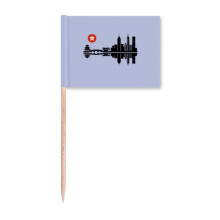 Moon Shadow City Building Toothpick Flags Marker Topper Party Decoration