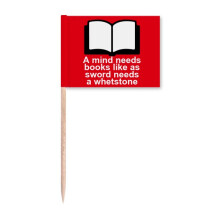 mind books whetst toothpick flags marker topper party decoration