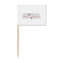 Morning Greetings Symbol Music Toothpick Flags Marker Topper Party Decoration