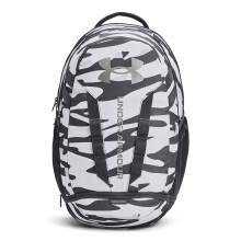Under Armour Unisex-Adult Hustle 5.0 Backpack, (019) Pitch Gray / / Metallic Champagne Gold, One Size Fits All