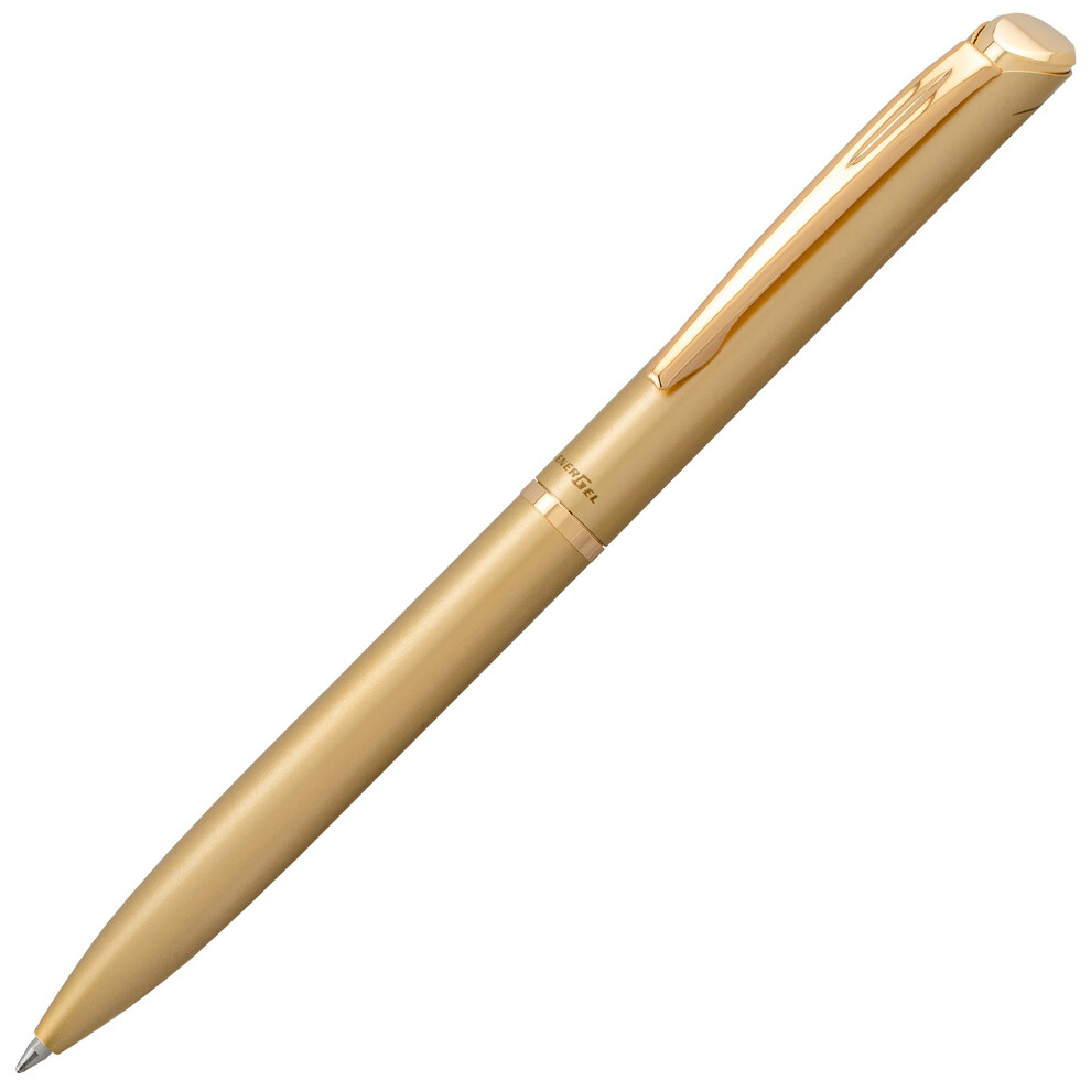 Pentel EnerGel Style Premium Liquid Gel Pen  (0.7mm) Medium line  Gold