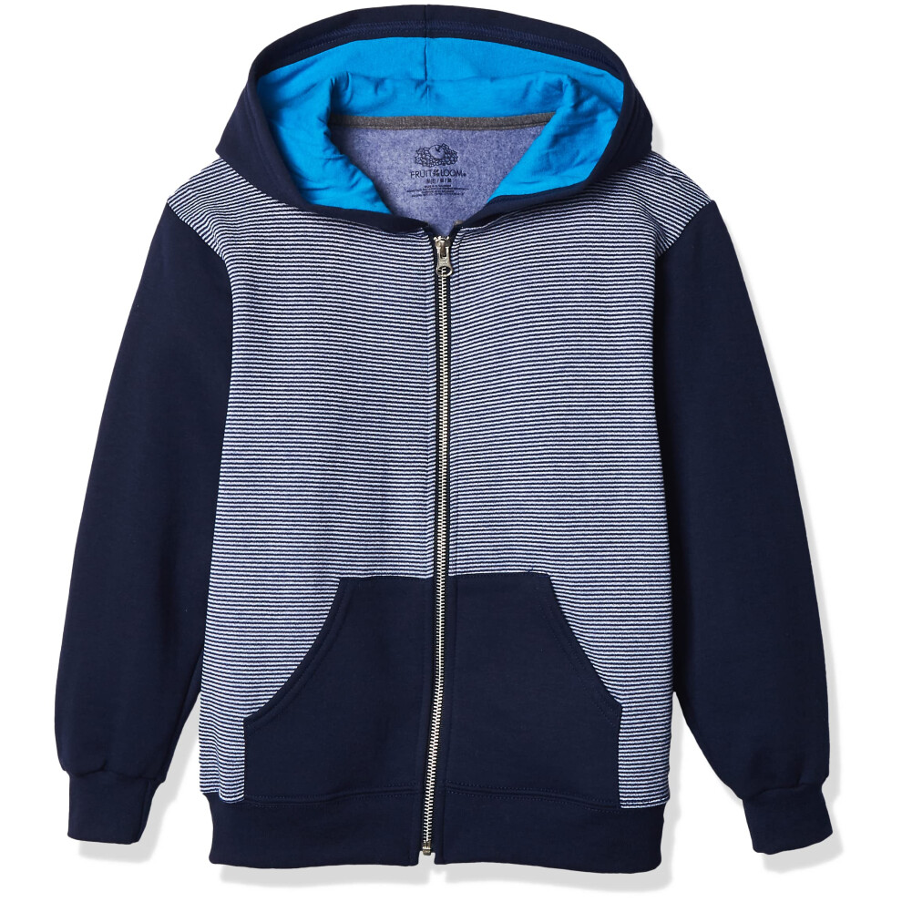 Fruit of the Loom Boys' Fleece Full Zip Hoodie Sweatshirt  Pacific Blu