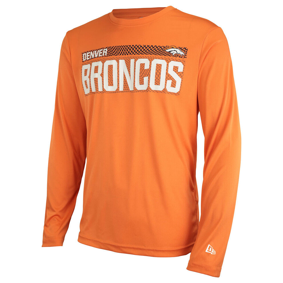 New Era NFL Men's Measured Dri-Tek Long Sleeve T-Shirt  Adult Pro Foot