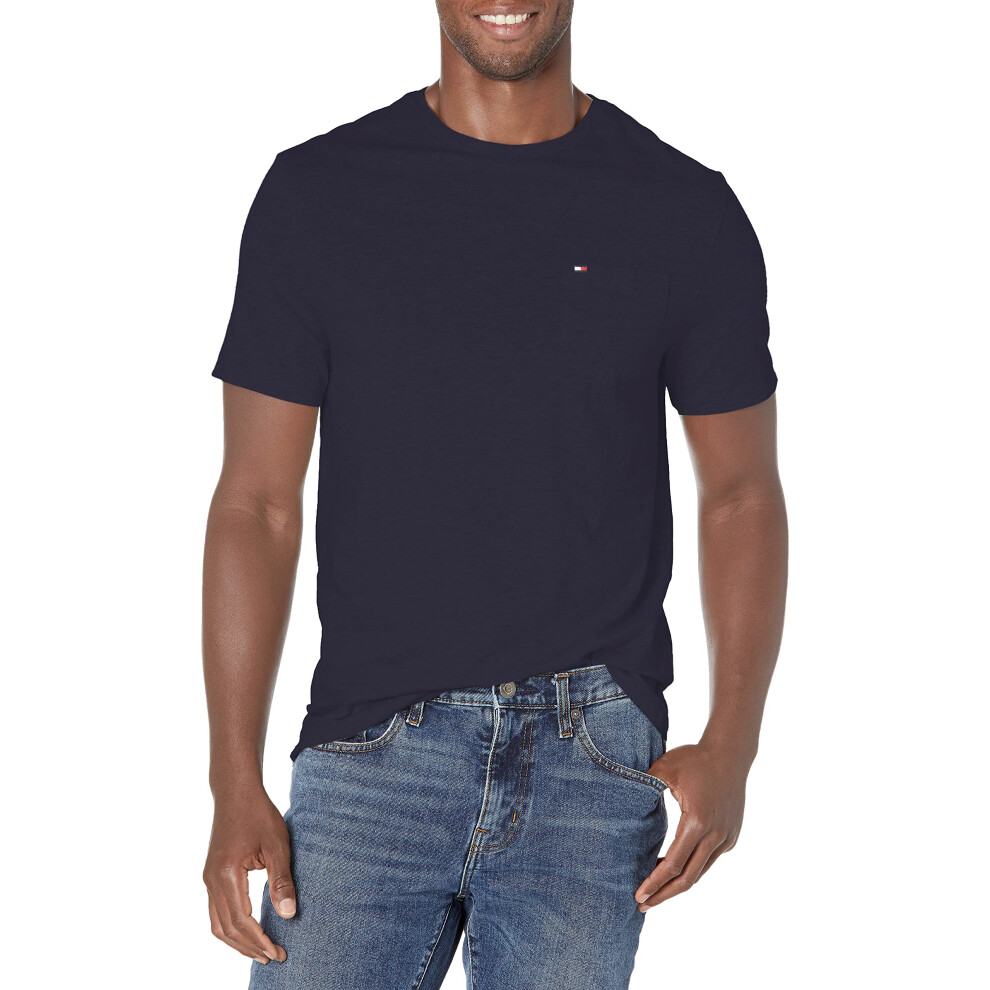 Tommy Hilfiger Men's Big & Tall Essential Short Sleeve Cotton Crewneck