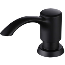GAGALIFE Kchensple-Seifenspender mit groer Flasche, integrierter Splbecken-Seifenspender, Nachfllung von oben, mattschwarz