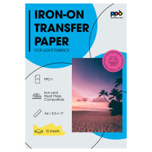 PPD Inkjet PREMIUM Iron-On White and Light color T Shirt Transfers Pap