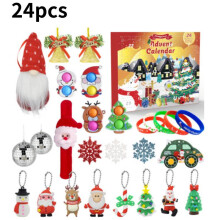 (Yellow) Christmas Advent Calendar Sensory And Fidget Toy Surprise Gift Countdown 24 Days
