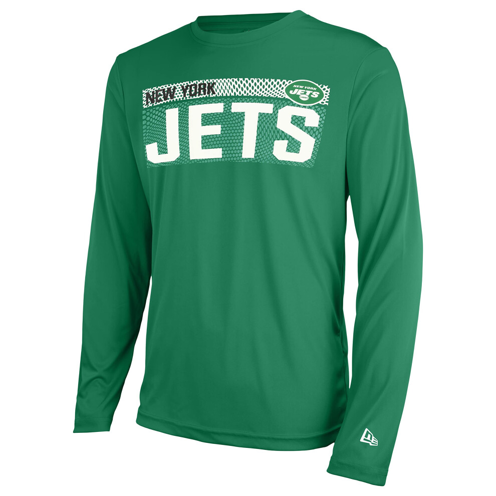 New Era NFL Men's Measured Dri-Tek Long Sleeve T-Shirt  Adult Pro Foot