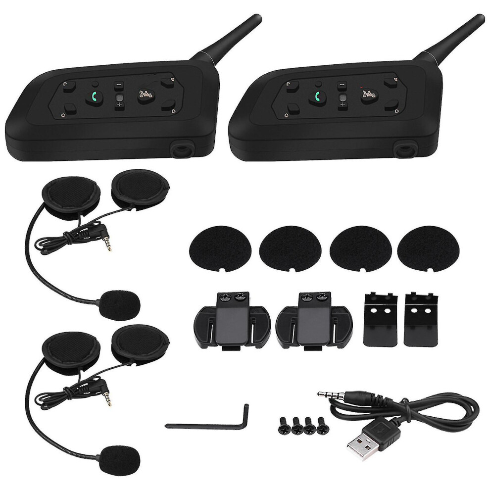 2 Sets Ejeas V6 Pro 800m Motorcycle Helmet Bluetooth Intercom Interphone Headset 6 Users-image-OPC-PFKVYJ2-NEW
