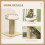 PawHut PawHut 52cm Kitty Activity Centre w/ Bed, Jute Scratching Post 4