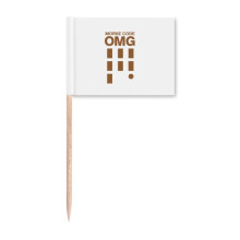 Morse Code Skyline Expression Toothpick Flags Marker Topper Party Decoration