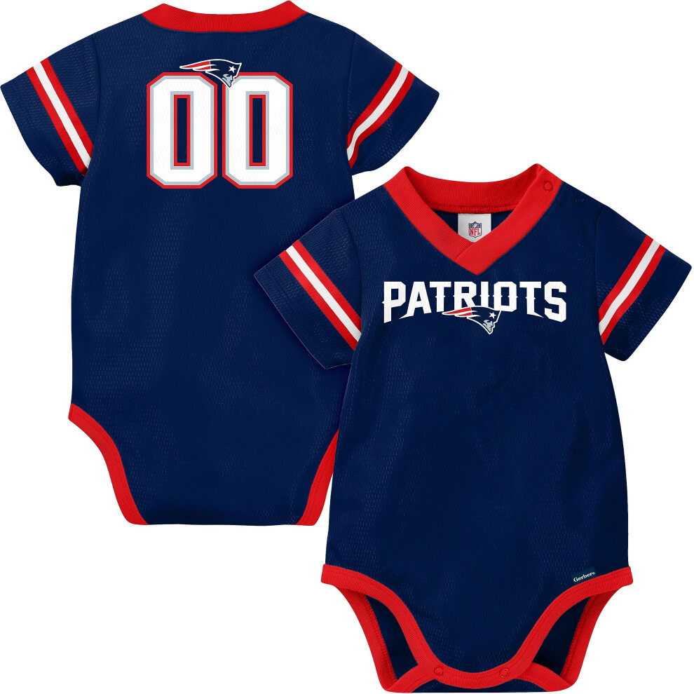 NFL New England Patriots Team Jersey Bodysuit  blue/red/white New Engl