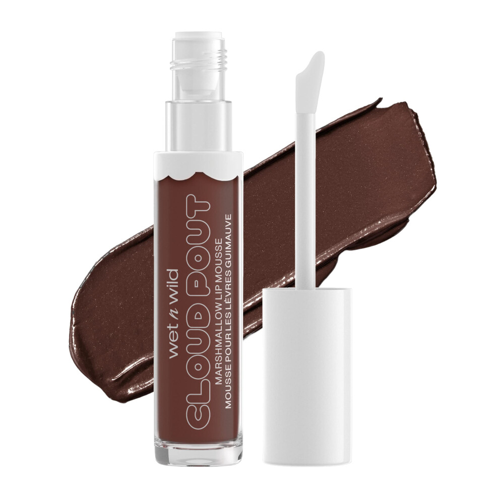 wet n wild Lip Cream Cloud Pout w/Marshmallow  Dark Brown Love You Smo