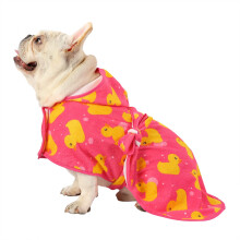 HDE Peignoir pour chien super absorbant  schage rapide - Serviette enveloppante pour chiot - Peignoir rglable aprs le bain avec capuche pour