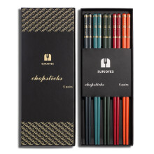 SUPJOYES Reusable Fiberglass Chopsticks - Multicolor Chinese Chopstick