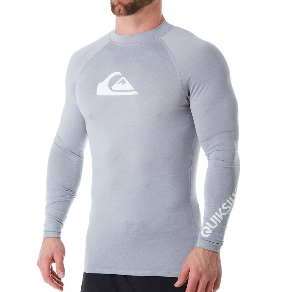 Quiksilver mens All Time Long Sleeve Rashguard Upf 50 Sun Protection S