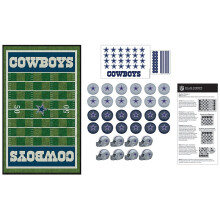 MasterPieces - NFL Checkers officielt licenseret Dallas Cowboys fodboldbr?tspil for 2 spillere Familiesjov for b?rn og voksne