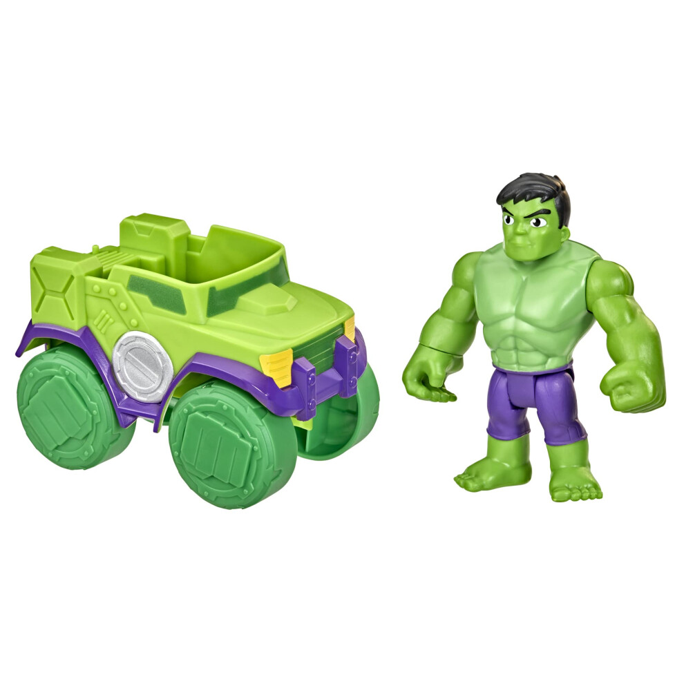 Marvel Spidey and His Amazing Friends Hulk Action Figure and Smash Tru