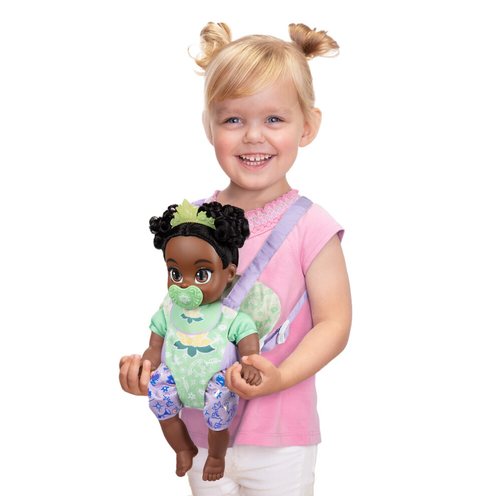 Disney Princess Tiana Baby Doll Deluxe with Tiara  carrier  Plush Frie