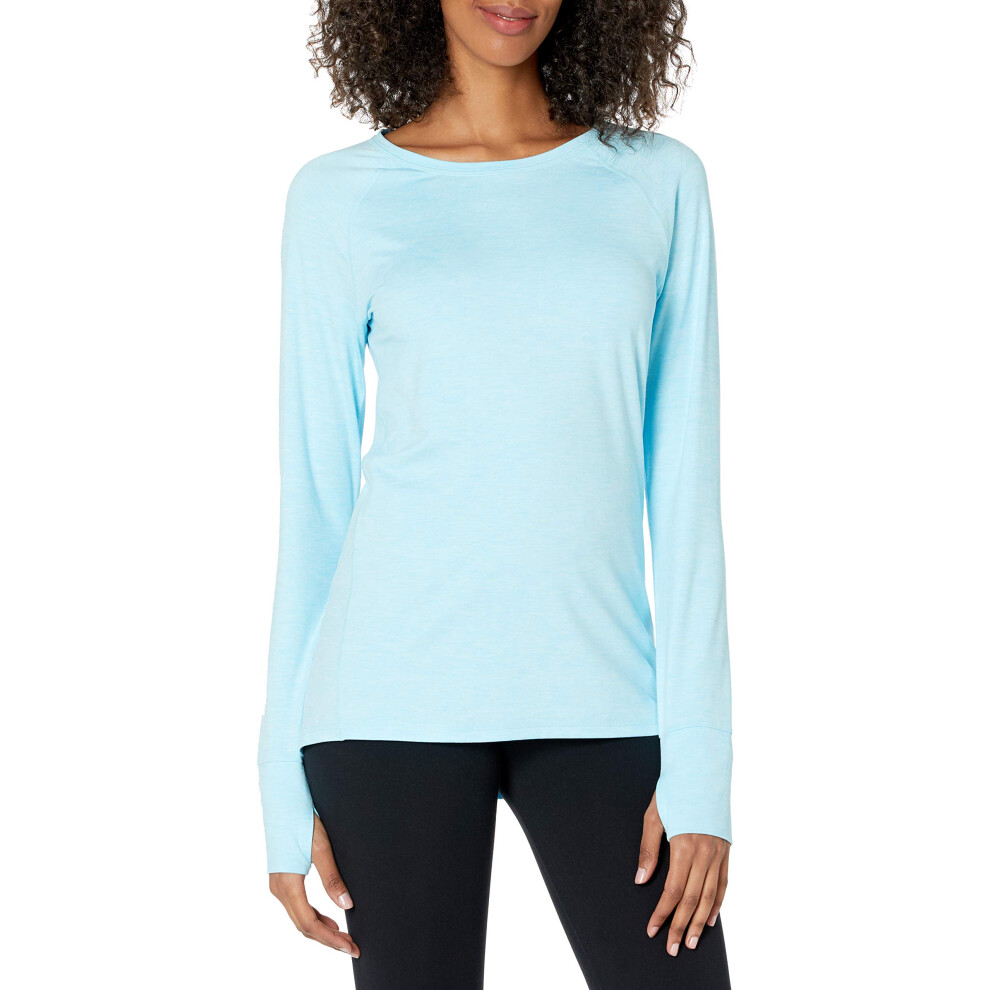 Amazon Essentials Women's Brushed Tech Stretch Long-Sleeve Crewneck Sh