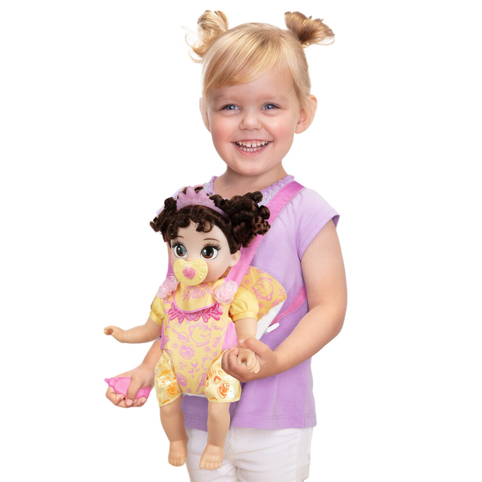 Disney Princess Belle Baby Doll Deluxe with Tiara  carrier  Plush Frie