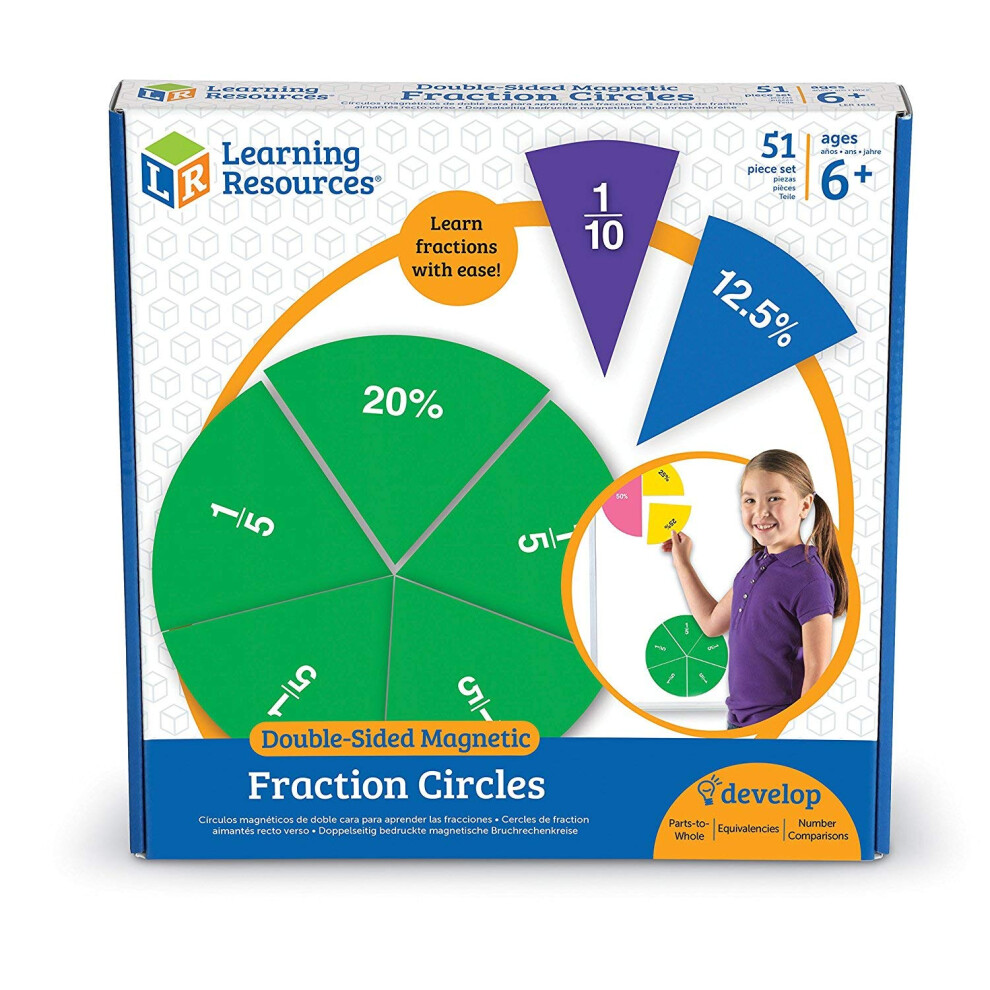 Learning Resources Double-Sided Magnetic Demonstration Rainbow Fractio