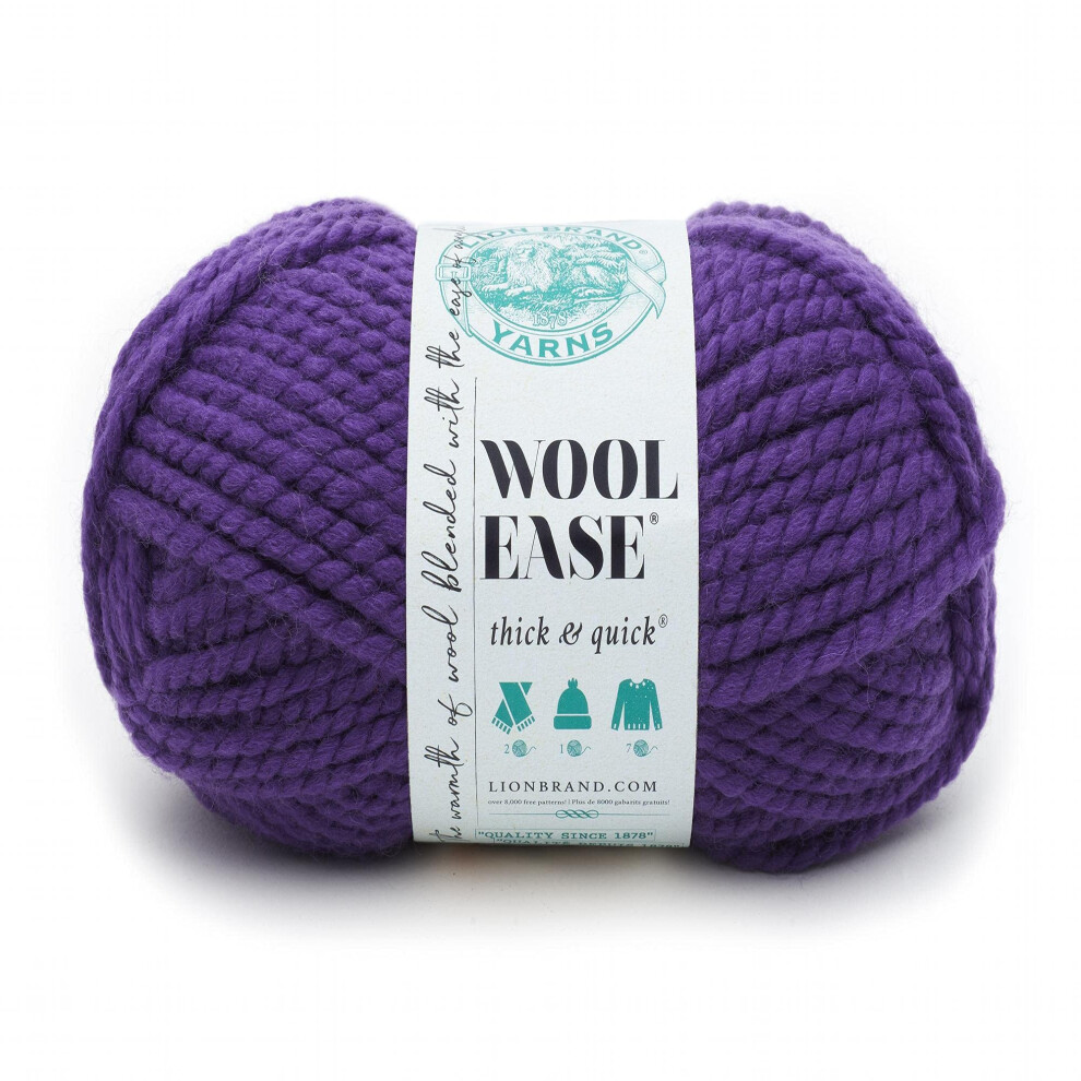 Lion Brand Yarn Wool-Ease Thick & Quick Yarn  Soft and Bulky Yarn for