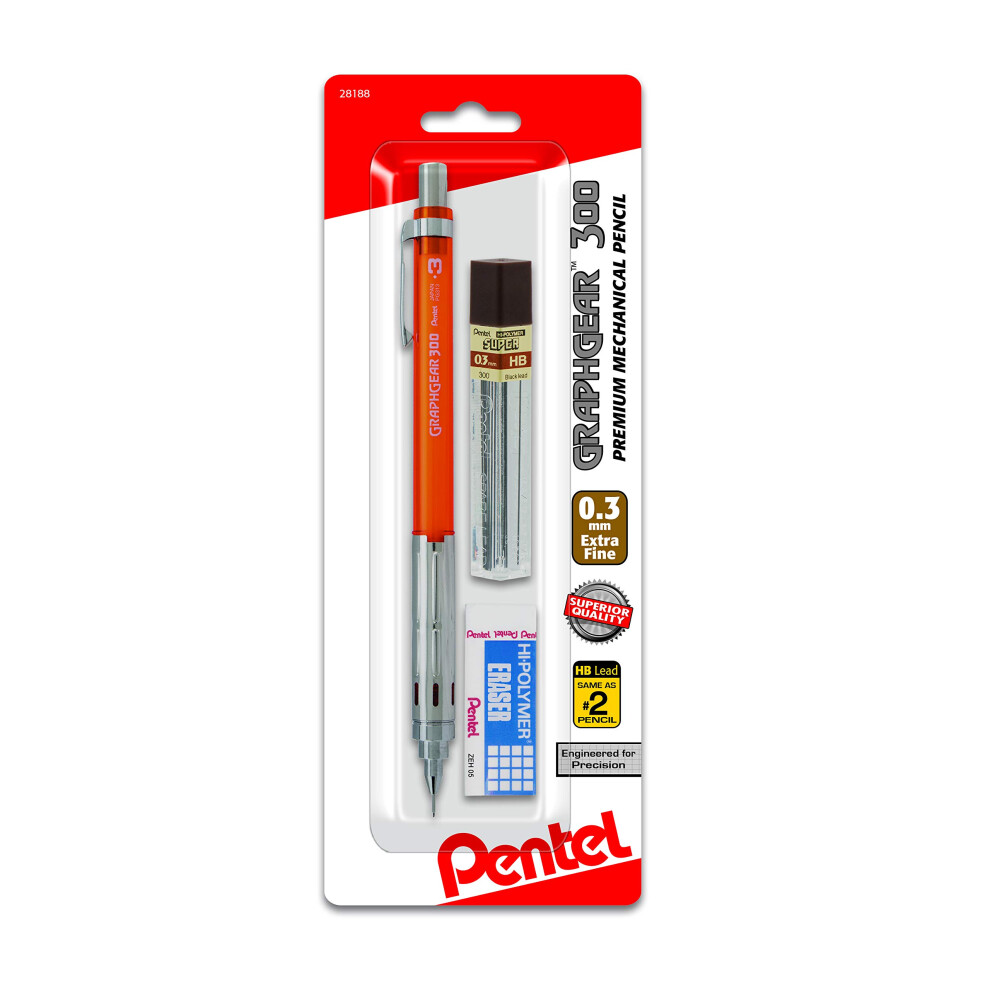 Pentel Arts GraphGear 300 Mechanical Pencil  (0.3mm) Extra-fine line