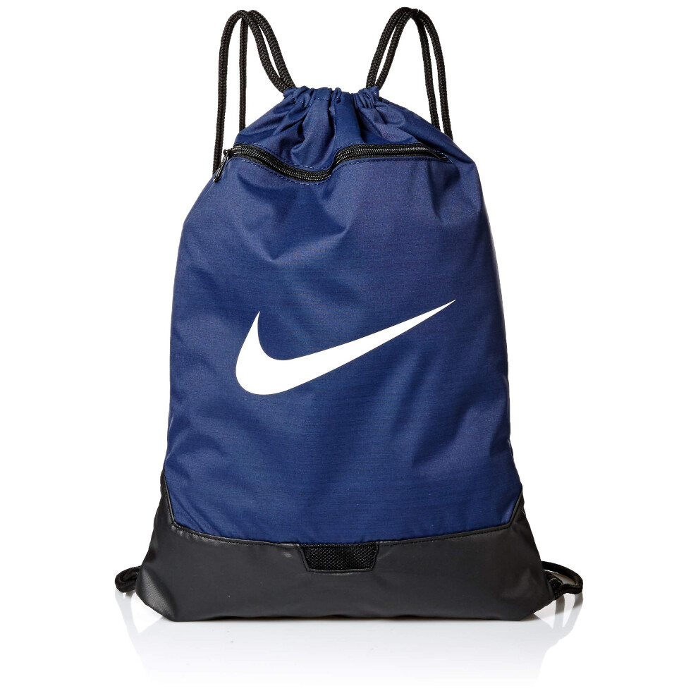 Nike Brasilia Training Gymsack  Drawstring Backpack with Zipper Pocket