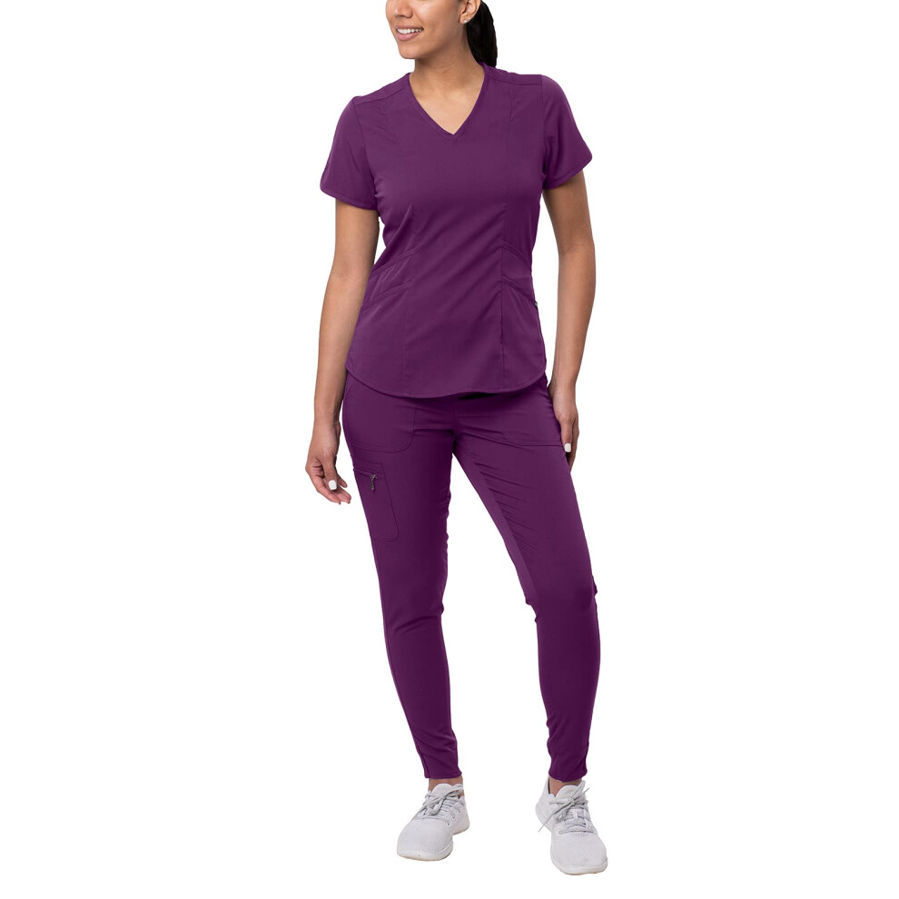 Adar Pro Modern Athletic Scrub Set Voor Dames - Moderne V-Hals Scrub Top-image